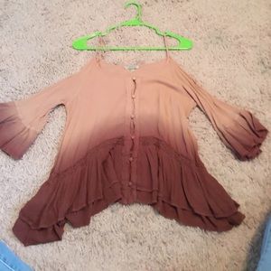 Button down loose blouse